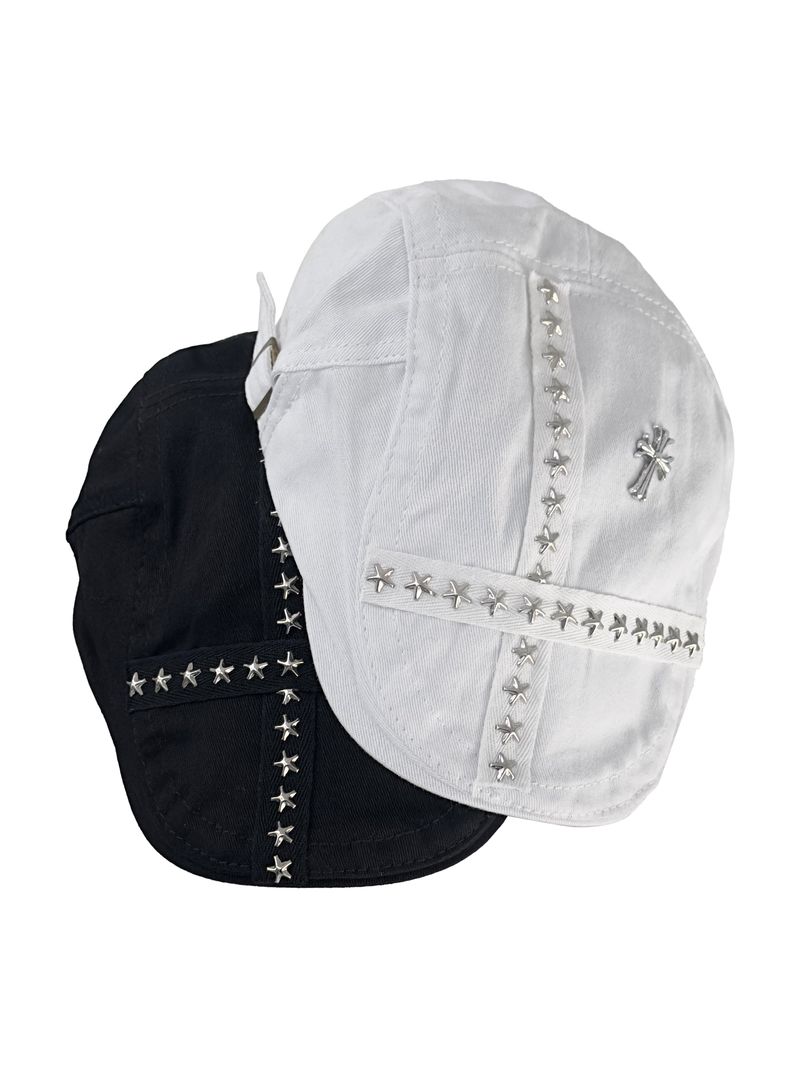 cross studded hunting cap (2color)