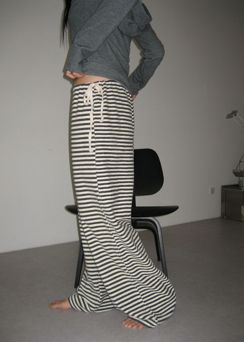 TERRY STRIPE PANTS