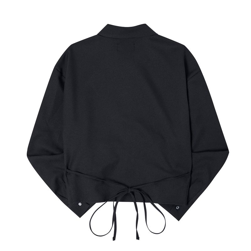 Leona shirring shirts BLACK