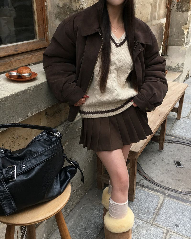 [ORIGINAL] Clump Suede Shearling Mouton Jumper