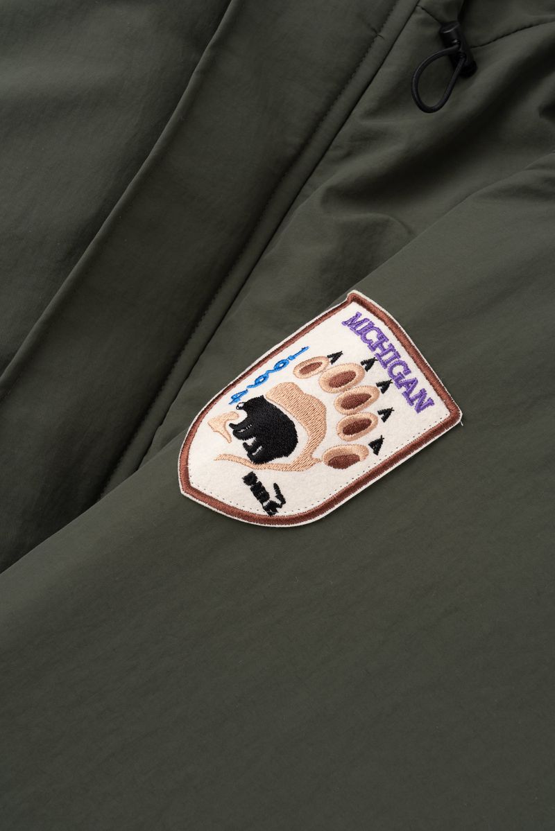 Michigan Patch Two-Way Hooded Padding Jacket (3 Colors)