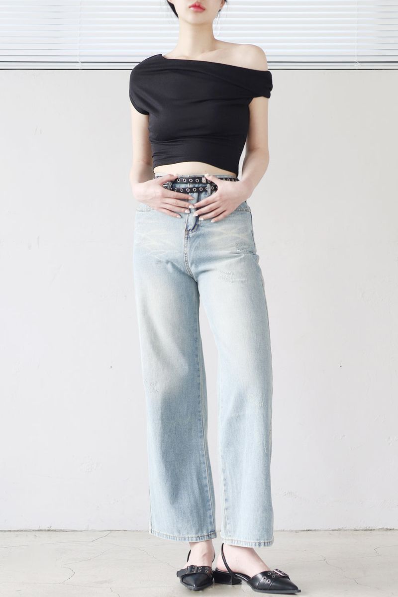 NONCODE（ノンコード）の「Derin Cut Off Wide Denim Pants（Pants）」
