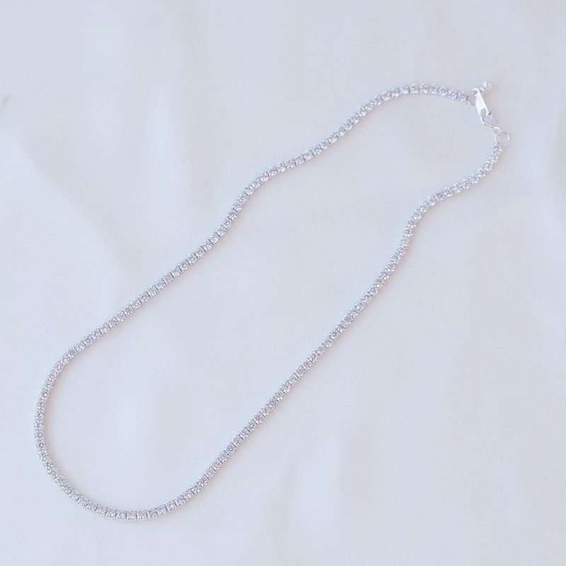 petite pearl sparkle necklace