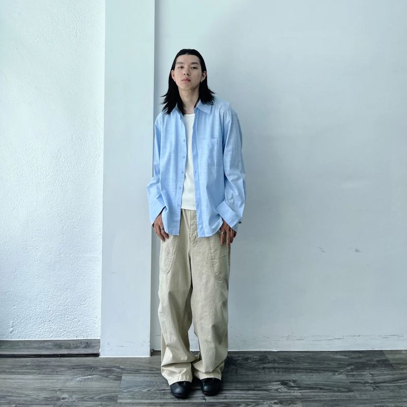 Airy Slub Boxy Overshirt