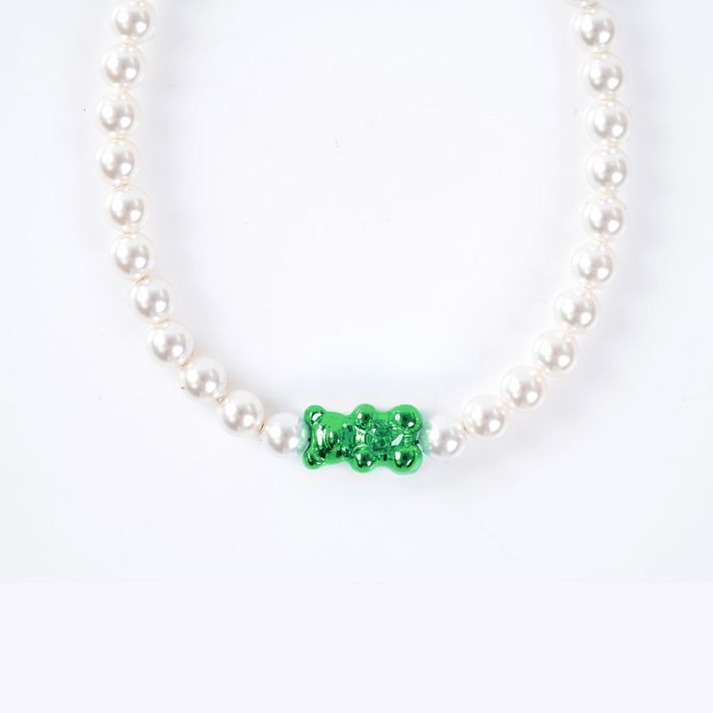 Petit Bear Pearl Bracelet_Green