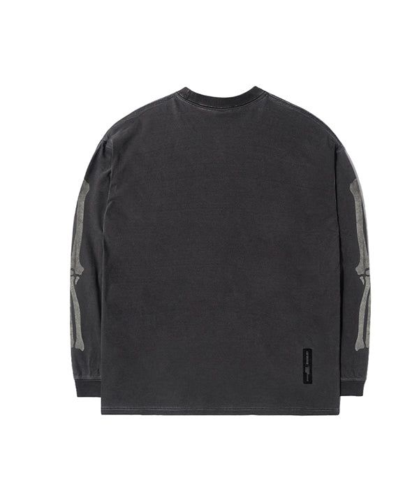 LB Life Bones Washed Long Sleeve (Charcoal)