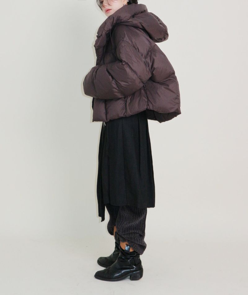 Out String Winter High-Neck Duck-Down Padded Jacket (Light Padded)