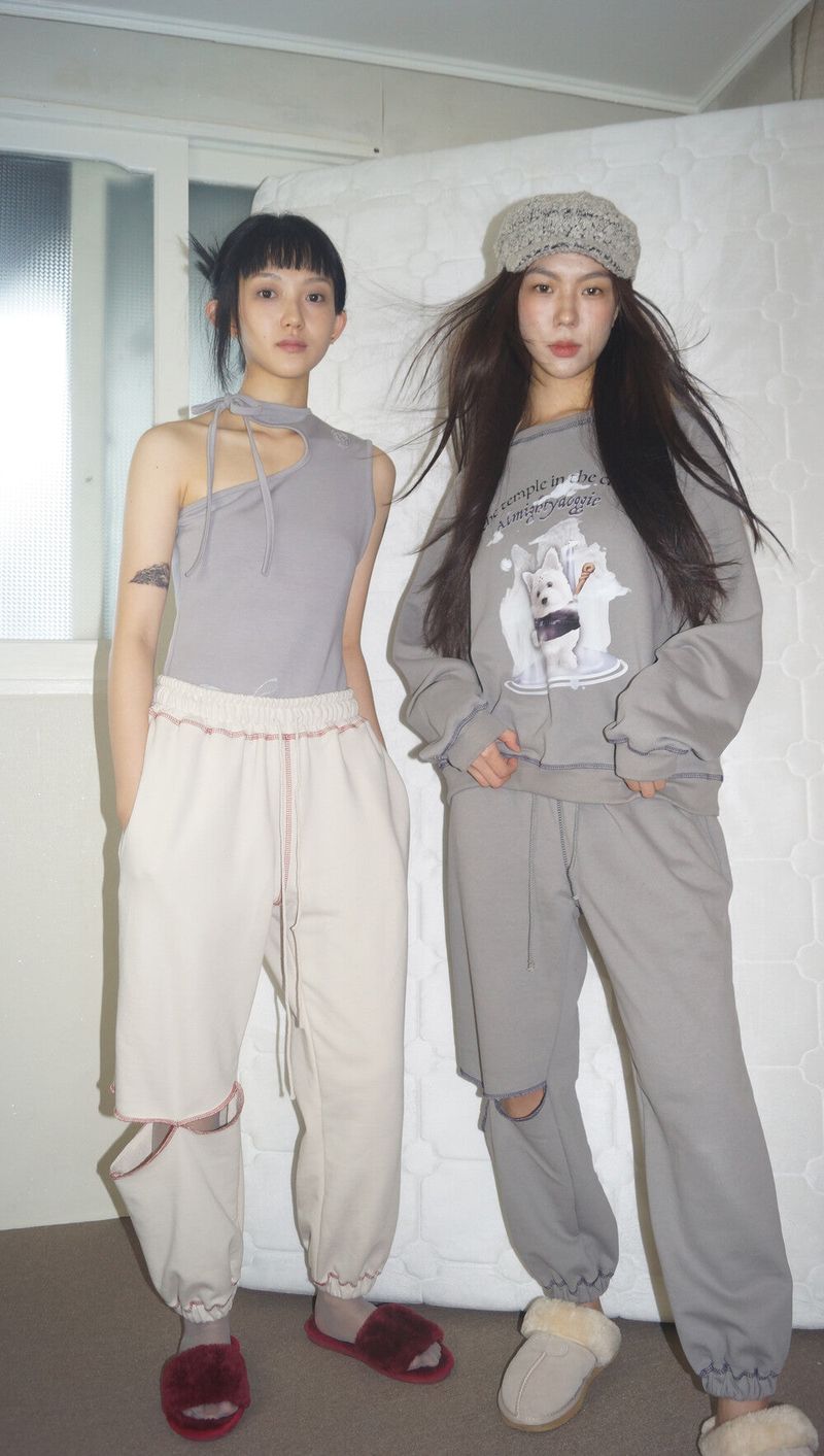 haku oriental sweat pants [ivory]