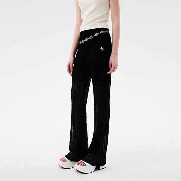 KIRSH（キルシー）の「CHERRY LACE BOOTCUT PANTS [BLACK]（Pants）」