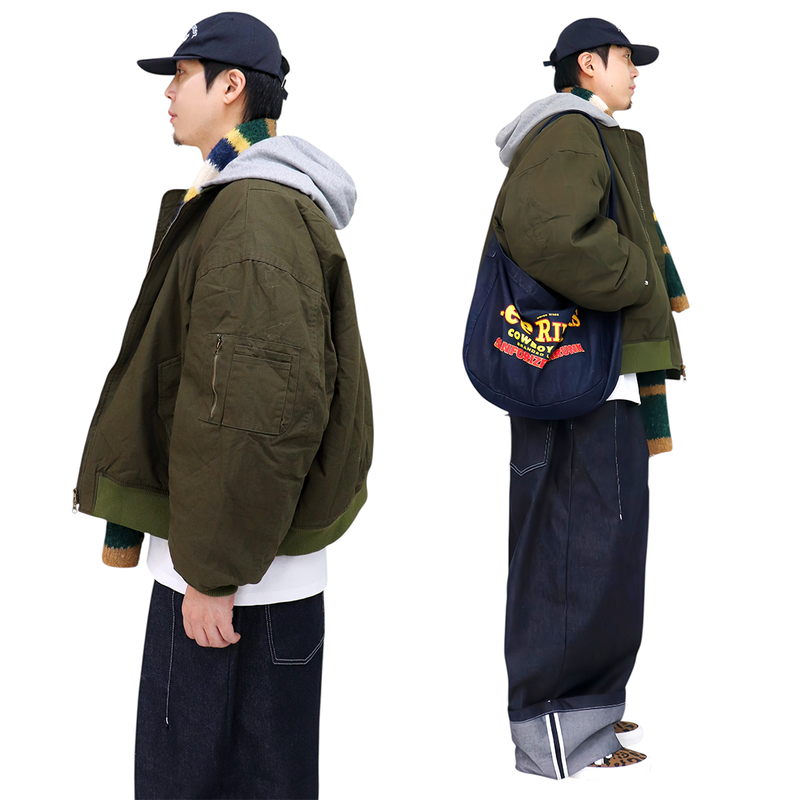 Two-Tone Hooded Ripstop MA-1 Padded Jumper