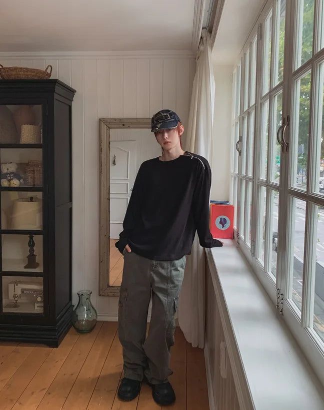 Larson Washed Multi-Pocket Wide Cargo Pants