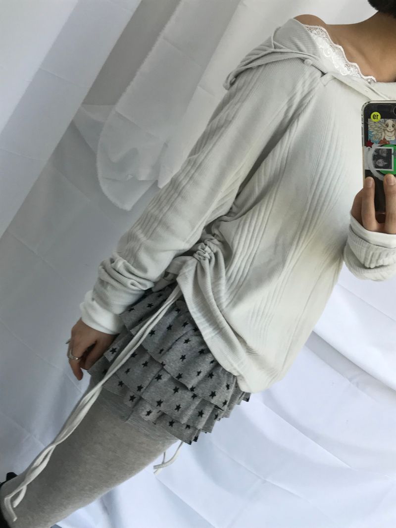 Lenny Shirring High-Neck Knitwear