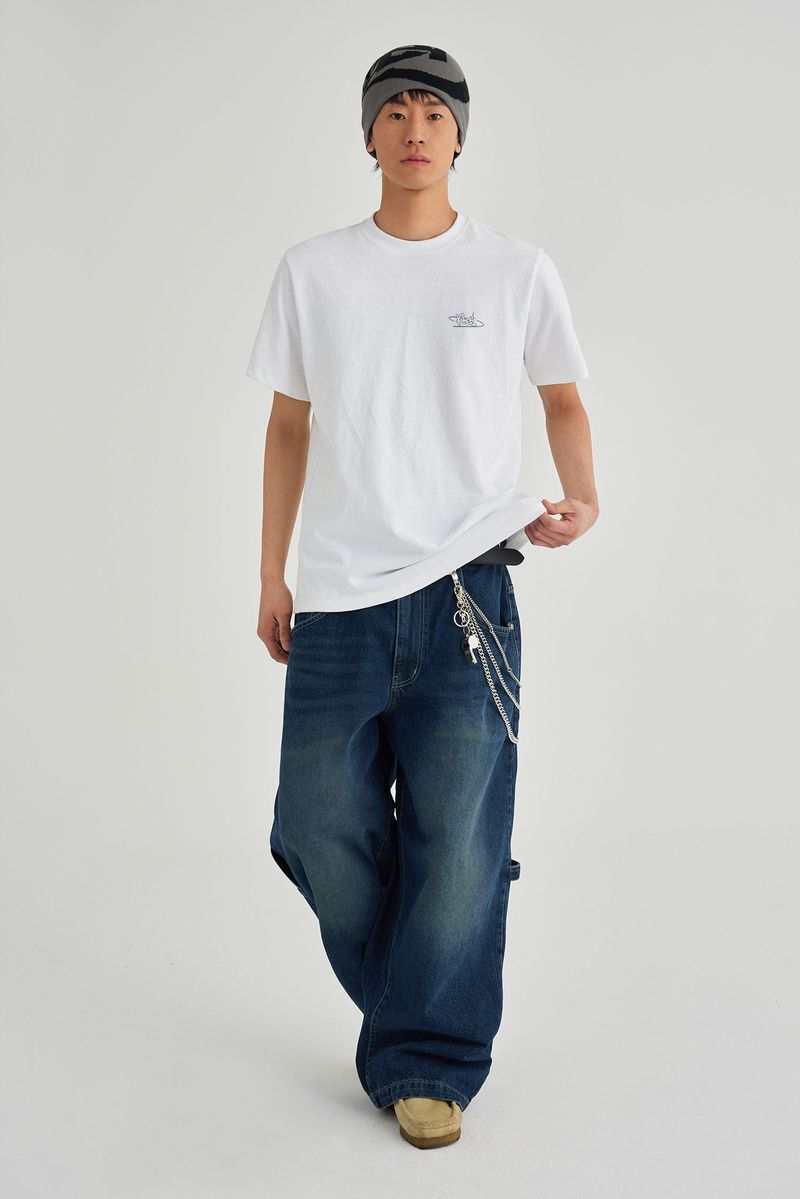 WASHED DENIM PANTS [BLUE]