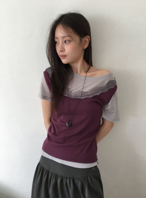 BAON（バオン）の「Locke Lace Layered Sleeveless（Tops）」
