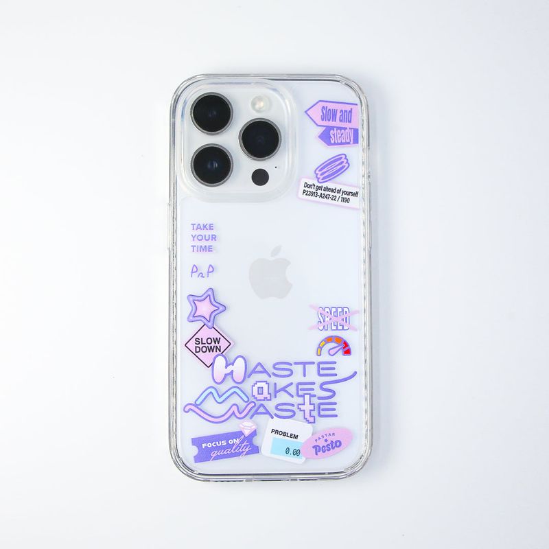 【MADE】'Haste makes waste' Jelly hard Phone case