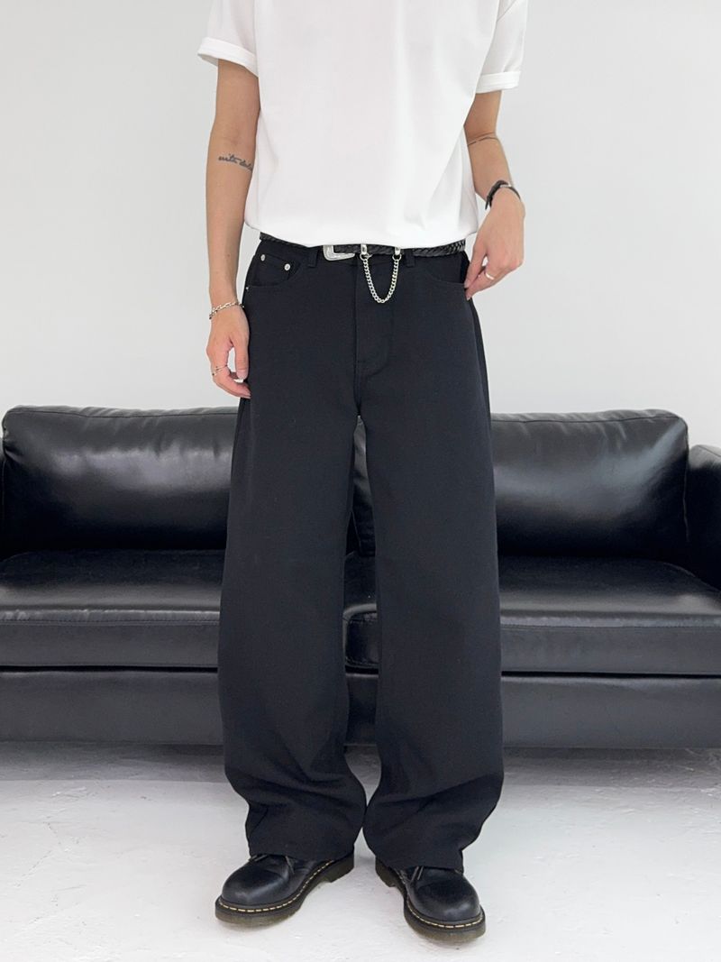 RO Relaxed Semi-Wide Cotton Pants (2C)