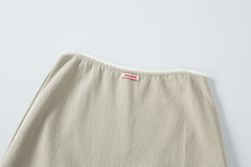 Ruffle long skirts vintage khaki