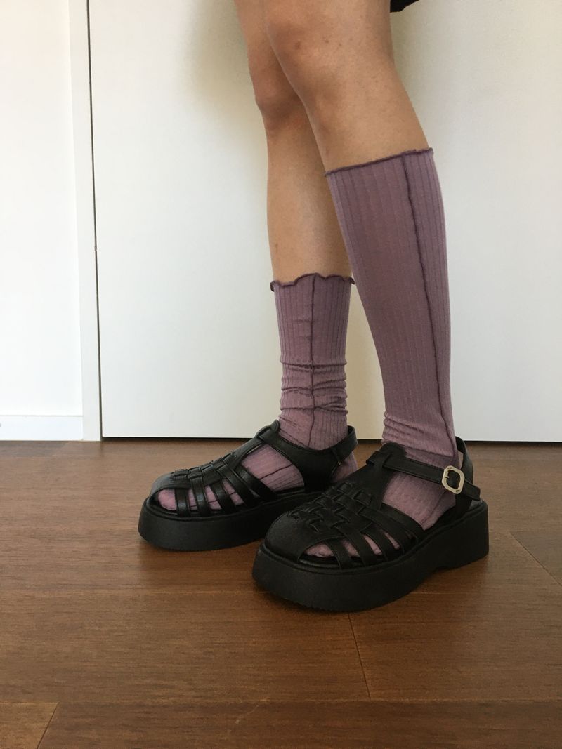 Popping Tencel Knee Socks (4color)