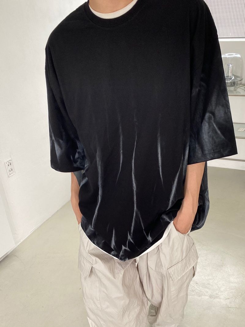 Flame Overfit Round Short Sleeve Tee 2color