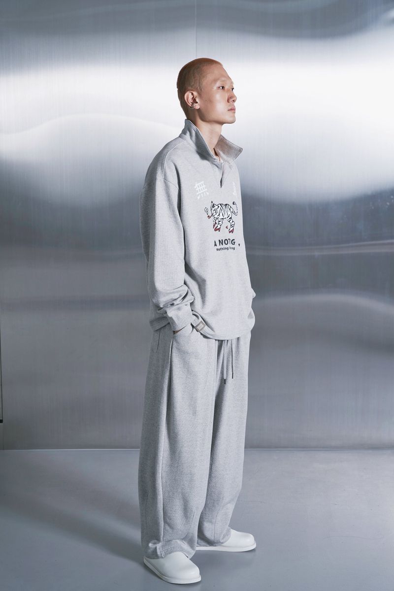 MU-WI PIN-KNIT COLLAR-TEE (Gray)