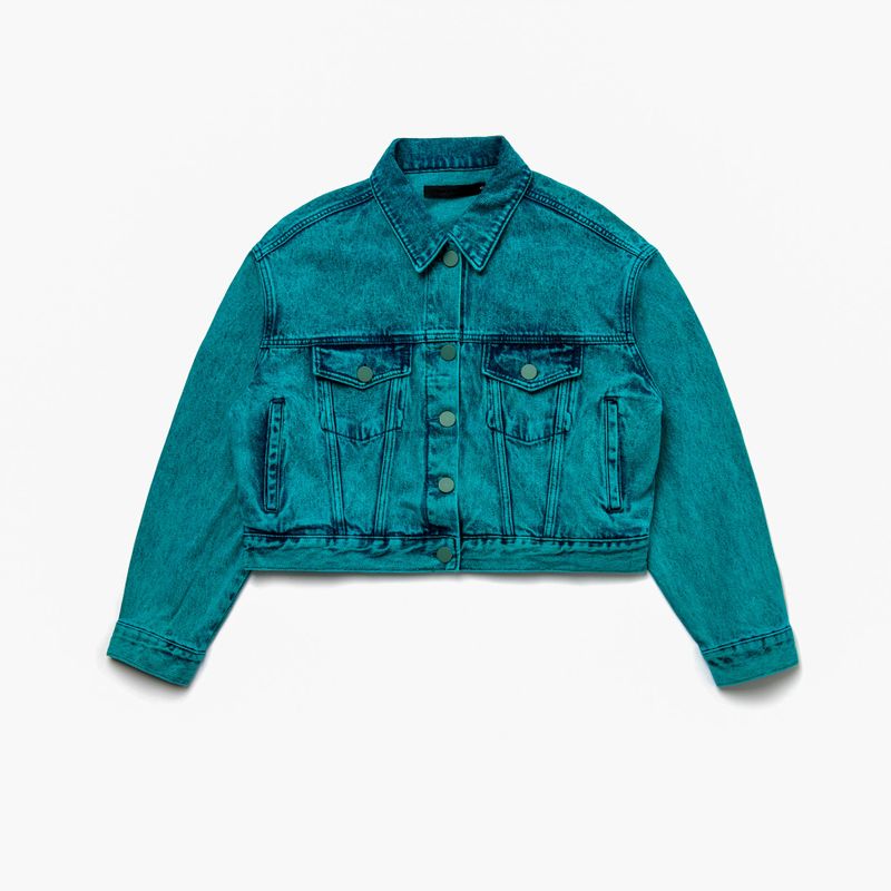 SOJU DENIM CROP TRUCKER JACKET