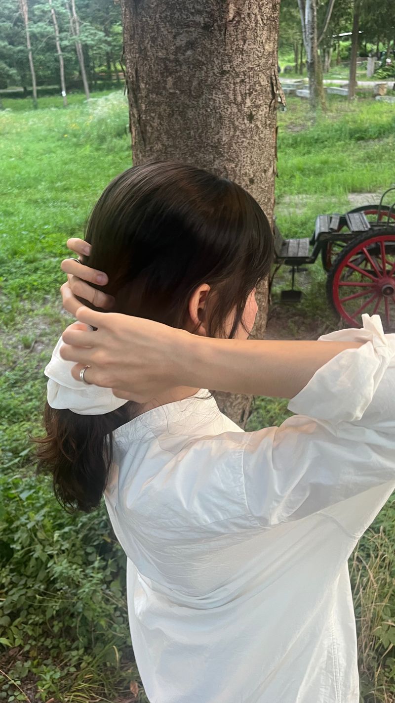Vintage Hair Ruffle - Milk Stripe (Wide)