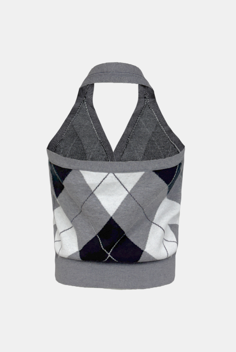 Harbor Classic Argyle Knit Top