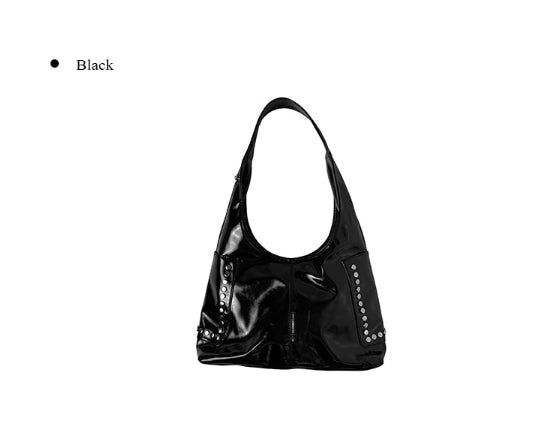 Lexi Studded Leather Bobu Shoulder Bag