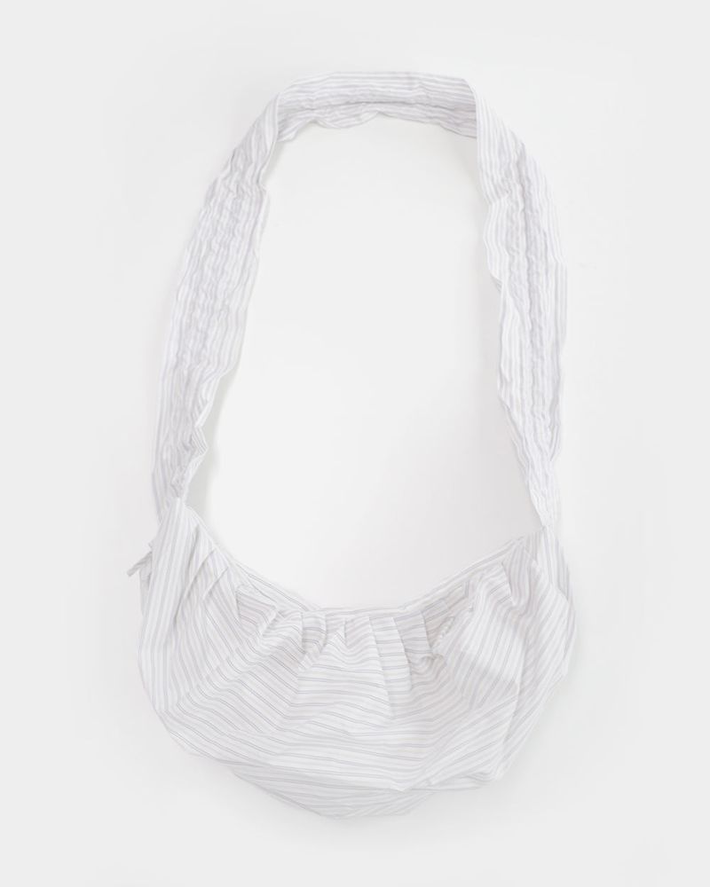 Ore Stripe Shirring Shoulder Crossbag
