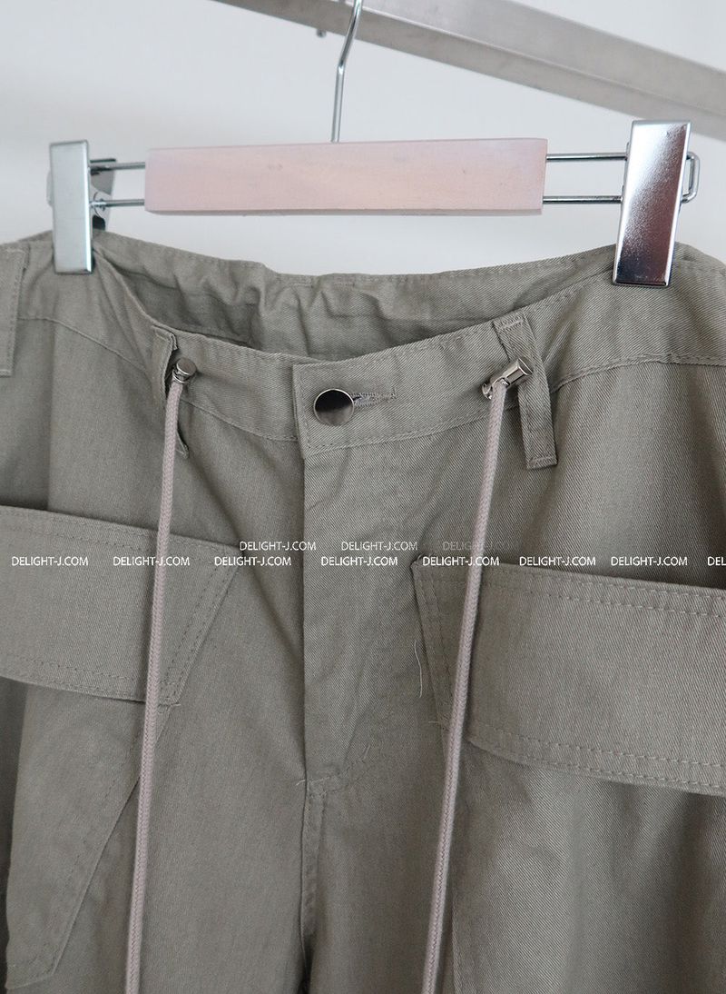 coloring string big cargo wide pants