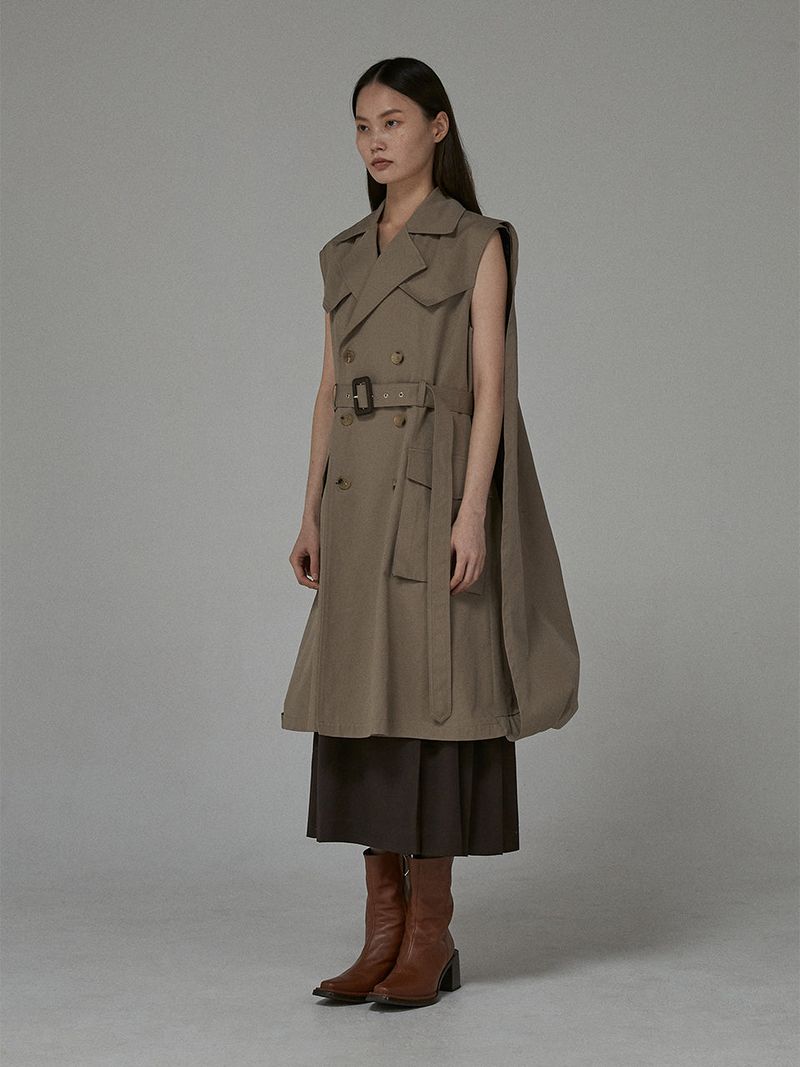 CAPE TRENCH LONG VEST