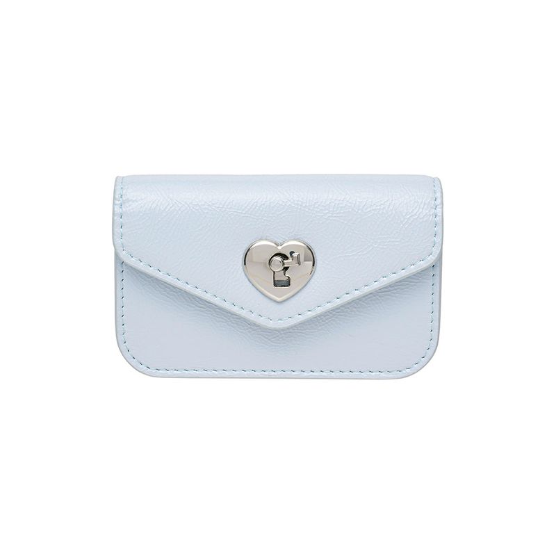 LE MASQUE（ルマスク）の「Heart Lock Compact Card Wallet Skyblue（Smartphone Accessories）」