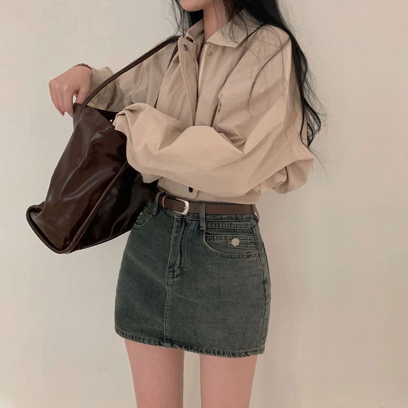 [Bellide made] Bubble Hidden Cropped Field Jacket