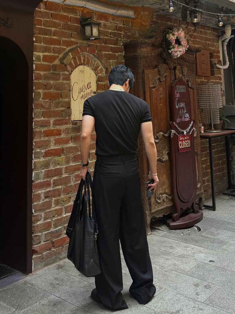 Ron two-tuck wide slacks