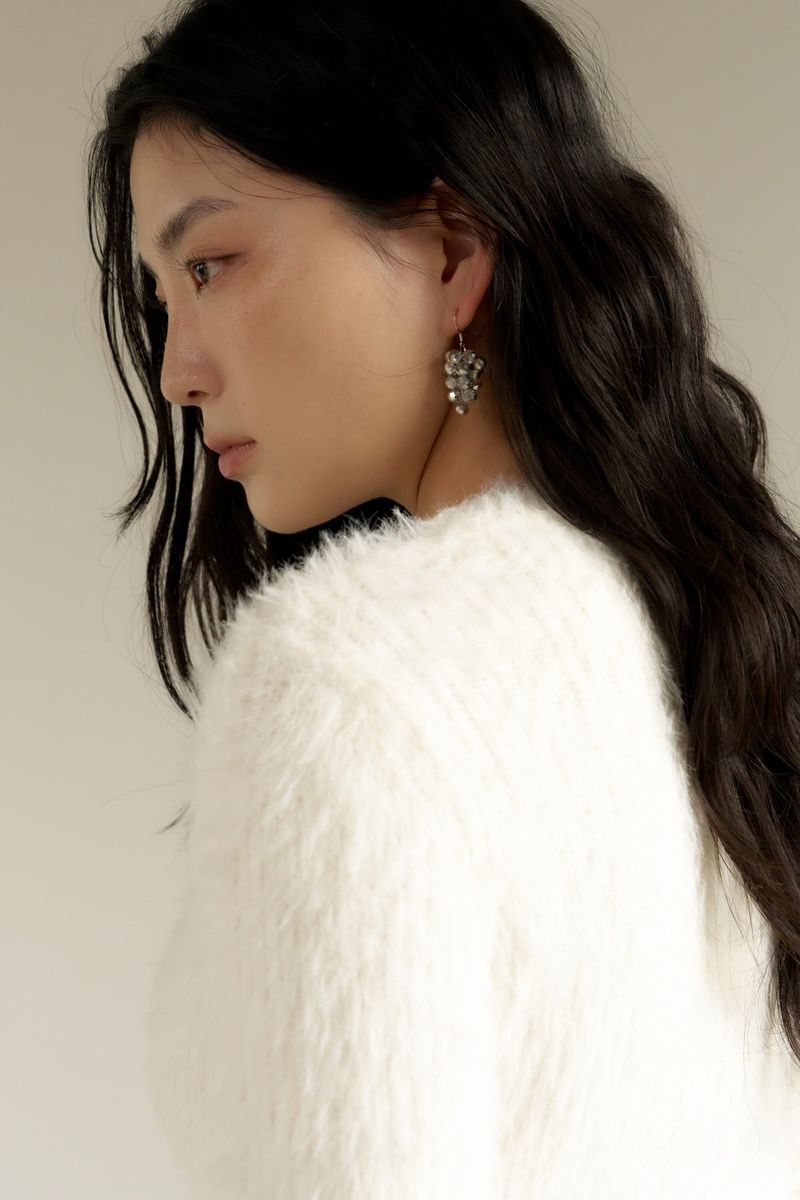 raspberry earring - silver