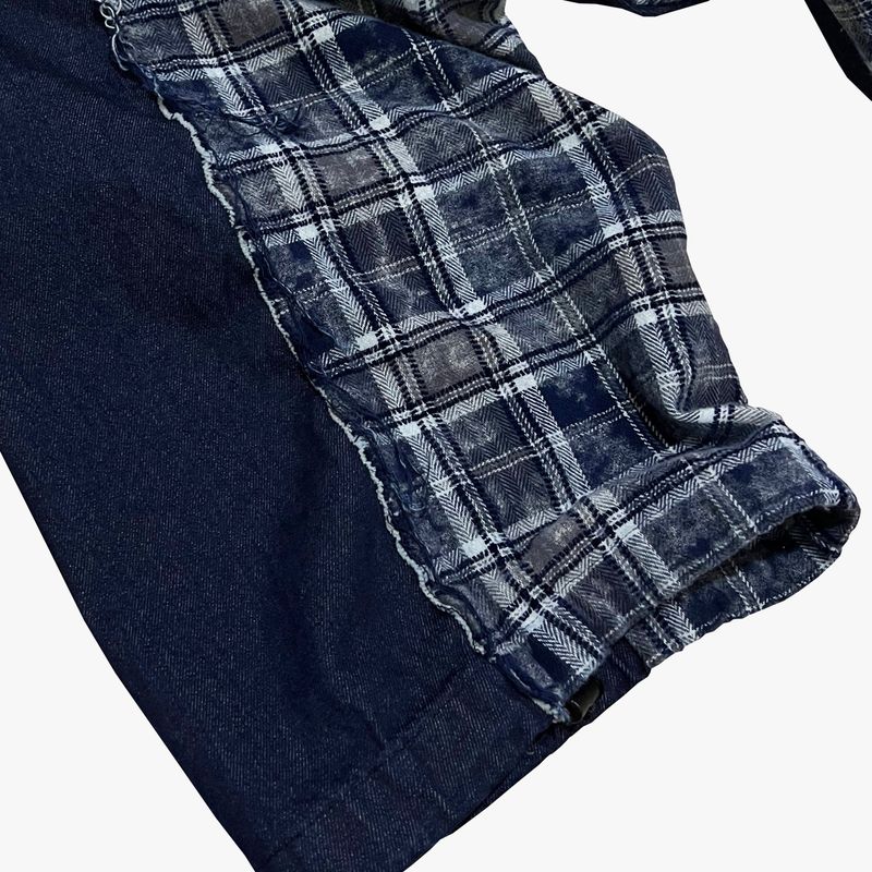grunge burner check pants_blue