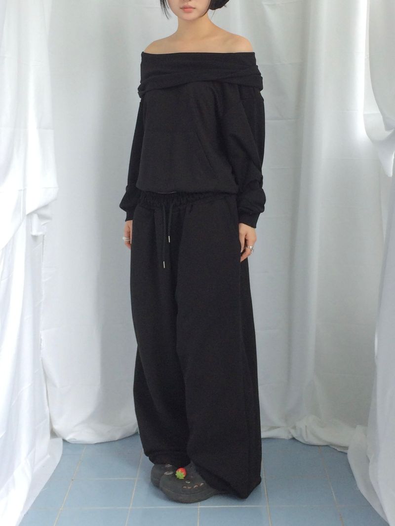 loose fit basic jogger pants