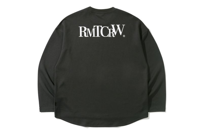 RECENT LOGO LONG SLEEVE_CHARCOAL