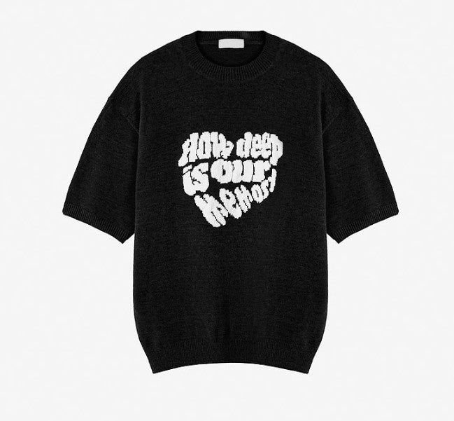 No.0843 heart half KNIT (4color)