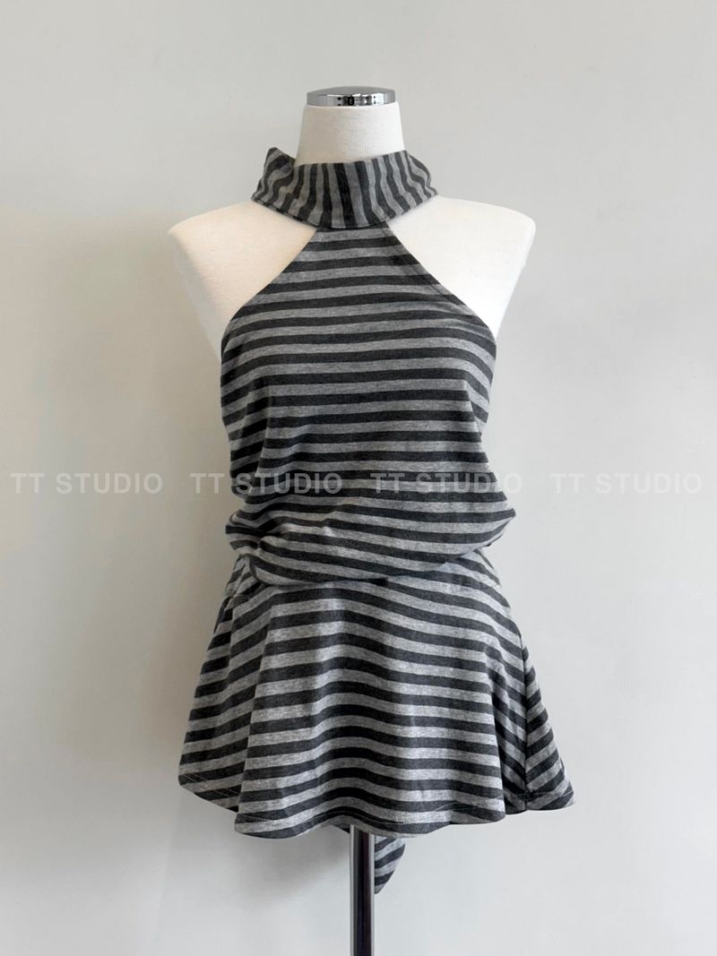 Backless mini dress top