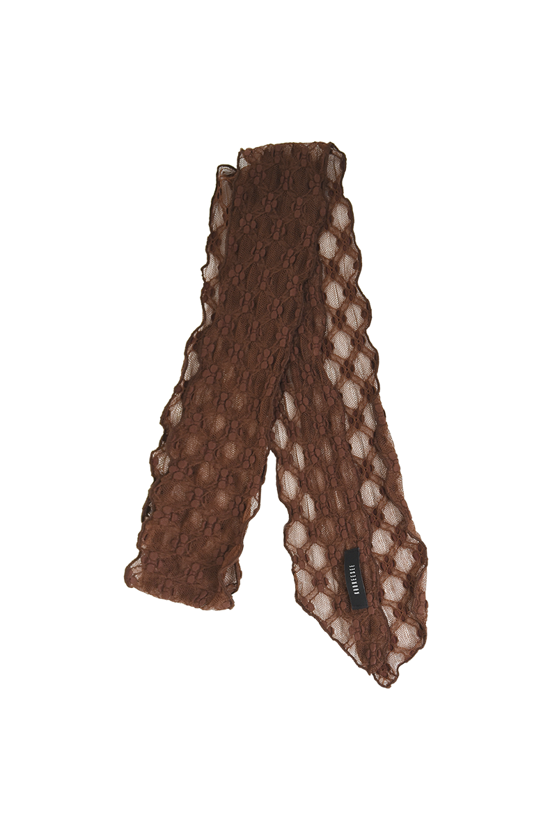 KOOKEESEE(クキシ)の「Net Lace Scarf (Brown)(Fashion Accessories)」