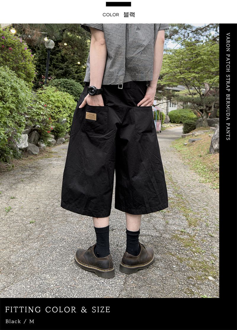 Varon Patch Strap Bermuda Pants