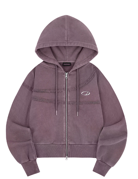 Pigment-Cut-Off-Hooded-Zip-Up - 6COLOR