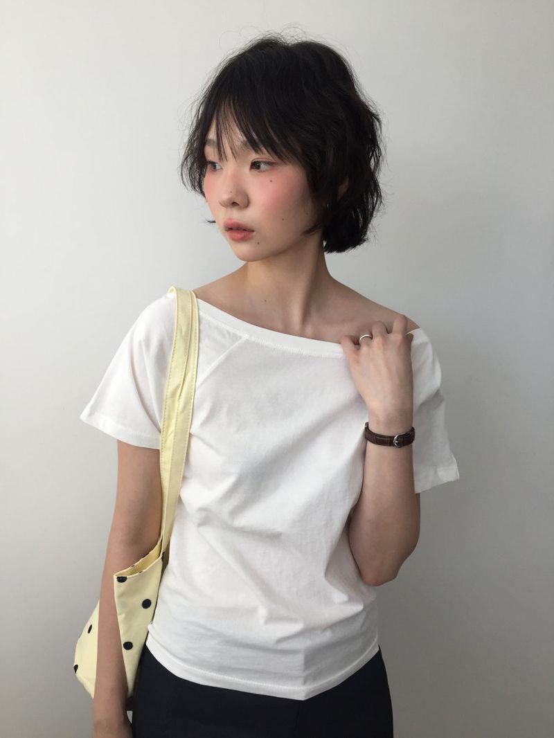 Flocon embroidered shoulder bag (2color)