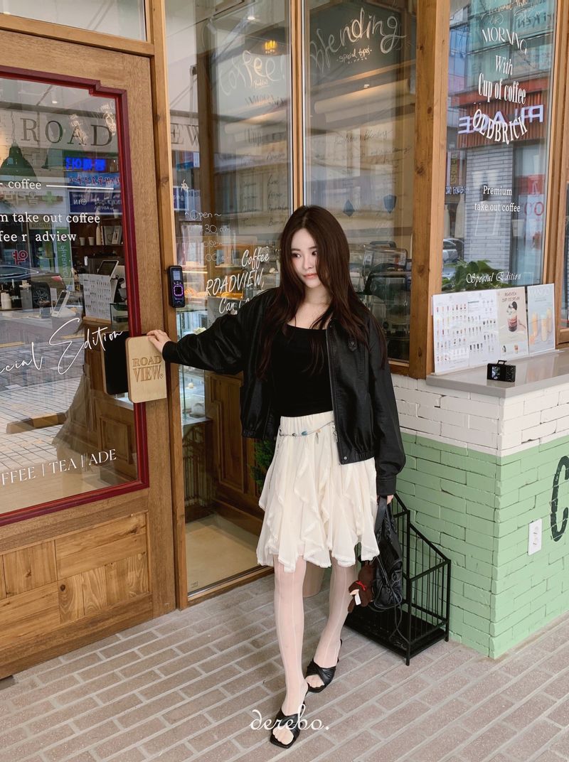 Lily Chiffon Lace Midi Skirt