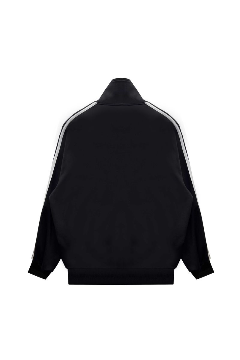 A RIBBON TRACK TOP / BLACK