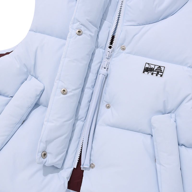 CHERRY CROP STRING DOWN VEST [LIGHT SKY]