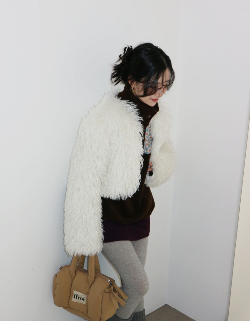 Angel Hairri Fur Bolero Short Jacket (Semi Cropped Jacket)