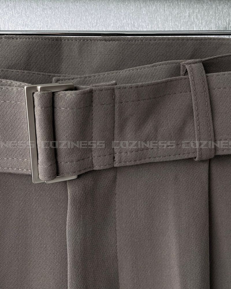 ECT Two-Tuck Belt Wide Slacks (2 colors)