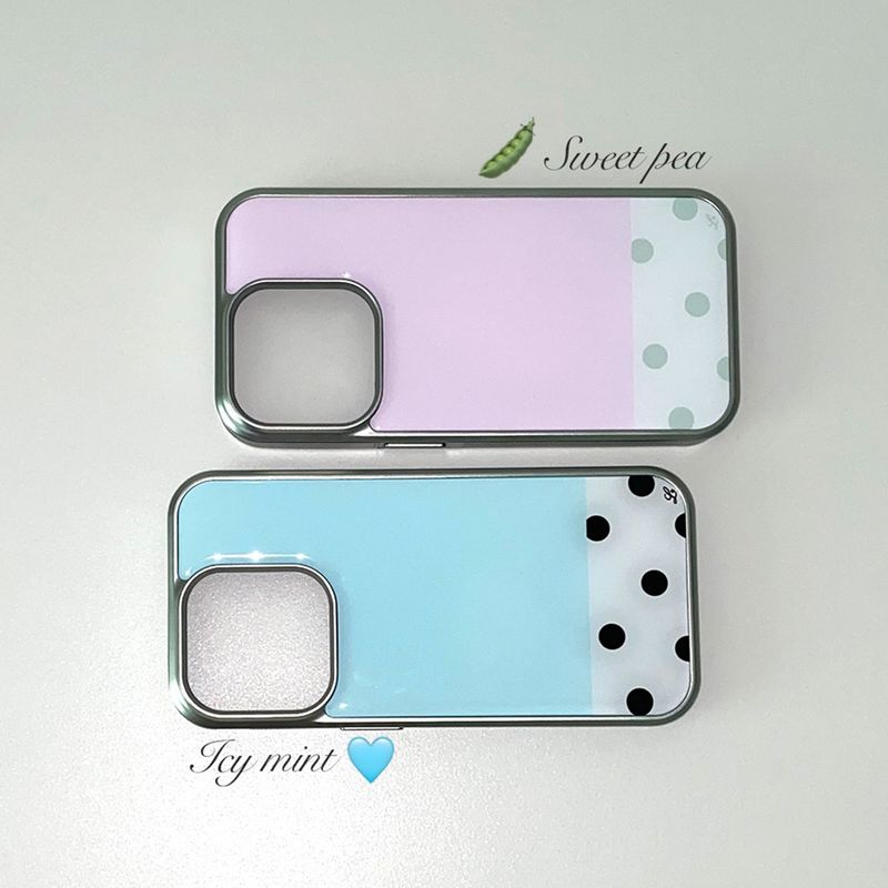 [MADE] ICY MINT PHONE CASE (epoxy silver bumper)